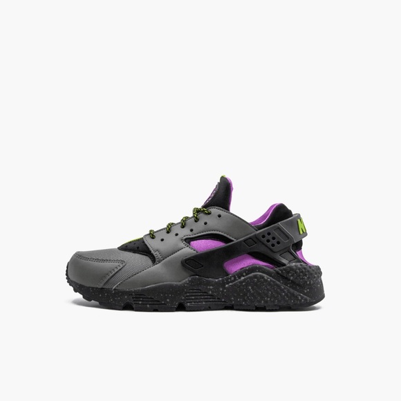 Nike air huarache run su river rock bright cactus black grey purple - Picture 5 of 13